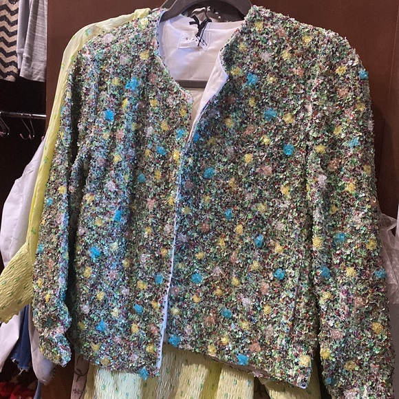 Sezane Jacket fully embroidered by hand NWT - Picture 6 of 12